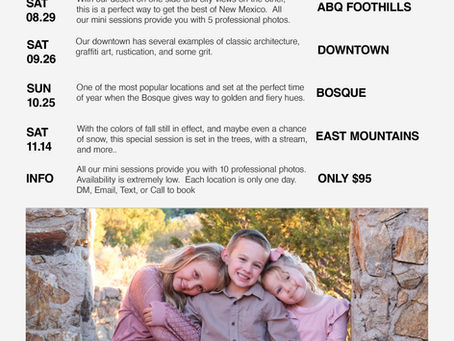 Holiday On-Location Mini-Shoot Calendar Is Now Here!