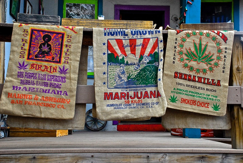 Burlap Cannabis Bags: Madrid, New Mexico