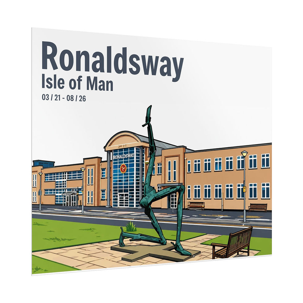 Thumbnail: Ronaldsway Isle of Man Travel Poster — Rolled Art Print