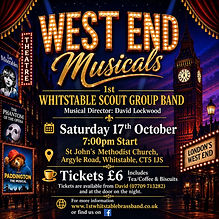 West End Musicals Concert 17th October 2026 7.00-9.15pm