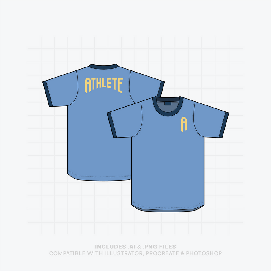 Editable t-shirt mockup template for designers to display trendy fashion artwork