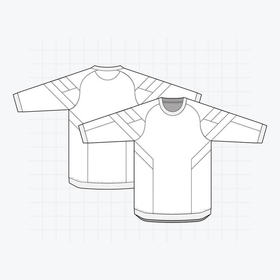 Premium adidas sweatshirt vector mockup template for showcasing custom designs with realistic details