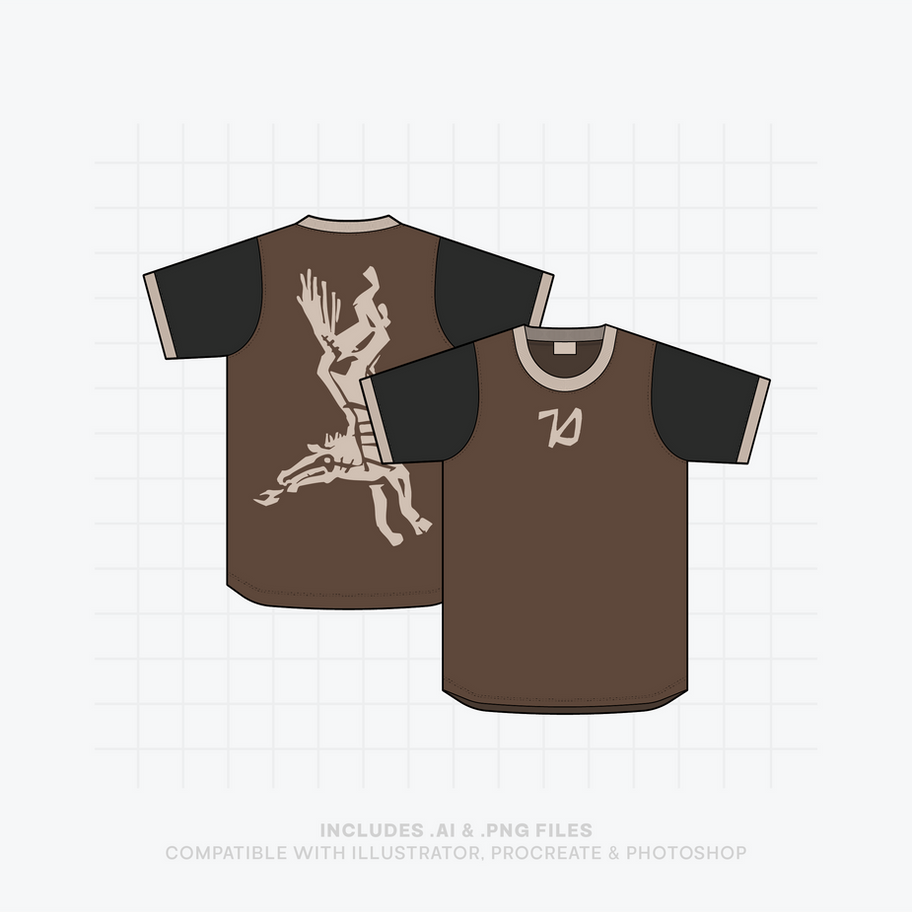 Editable t-shirt mockup template for designers to display trendy fashion artwork