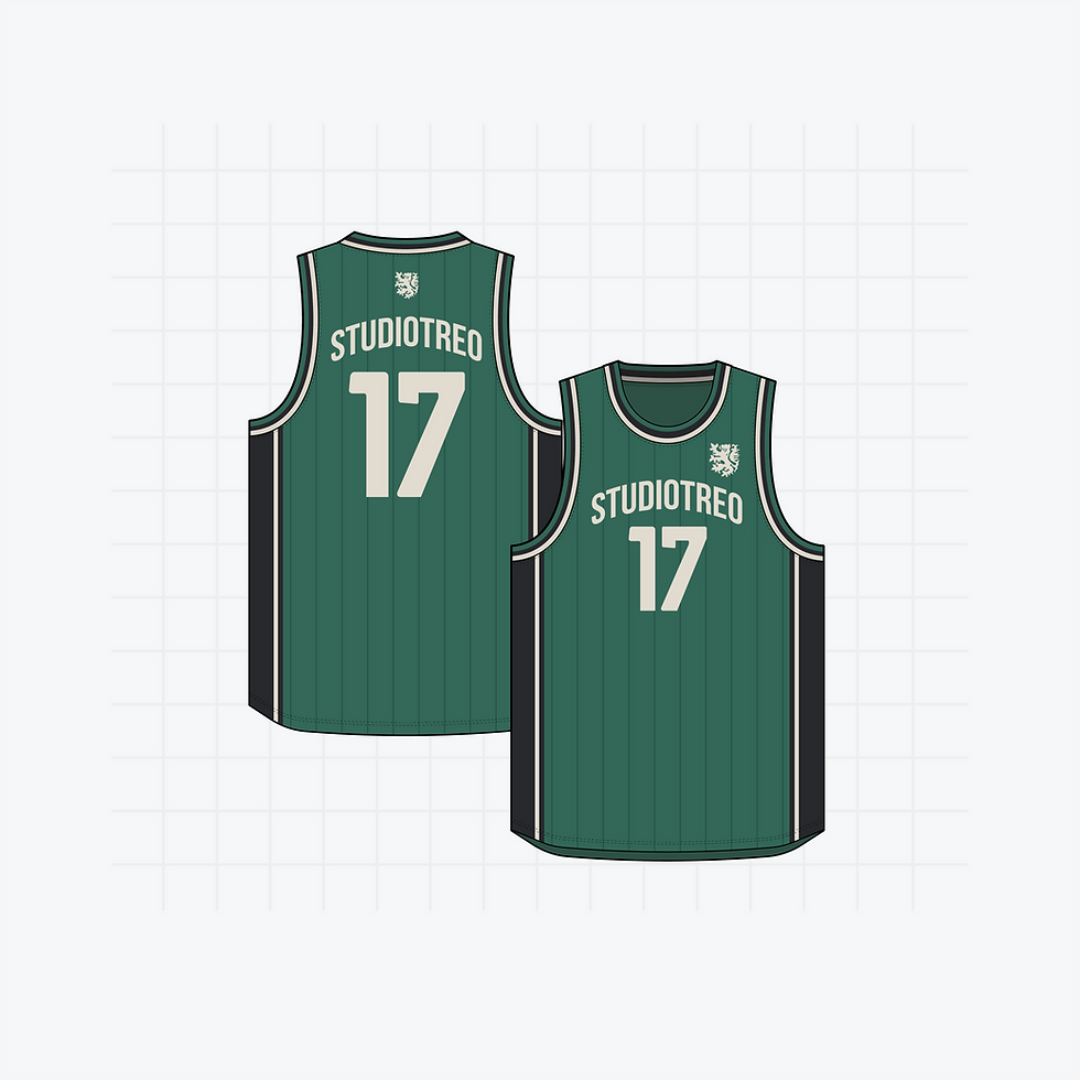 Green Basketball jersey vector mockup template technical drawing for designers