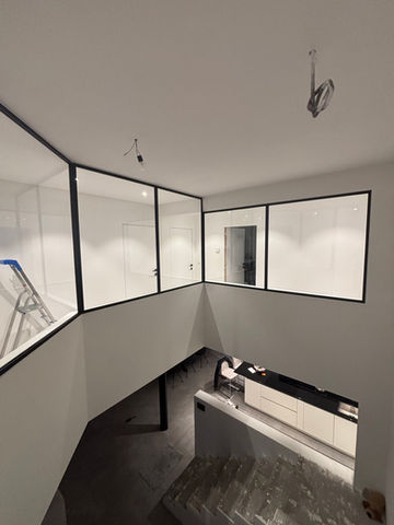 Verrière métallique design salon Brabant wallon