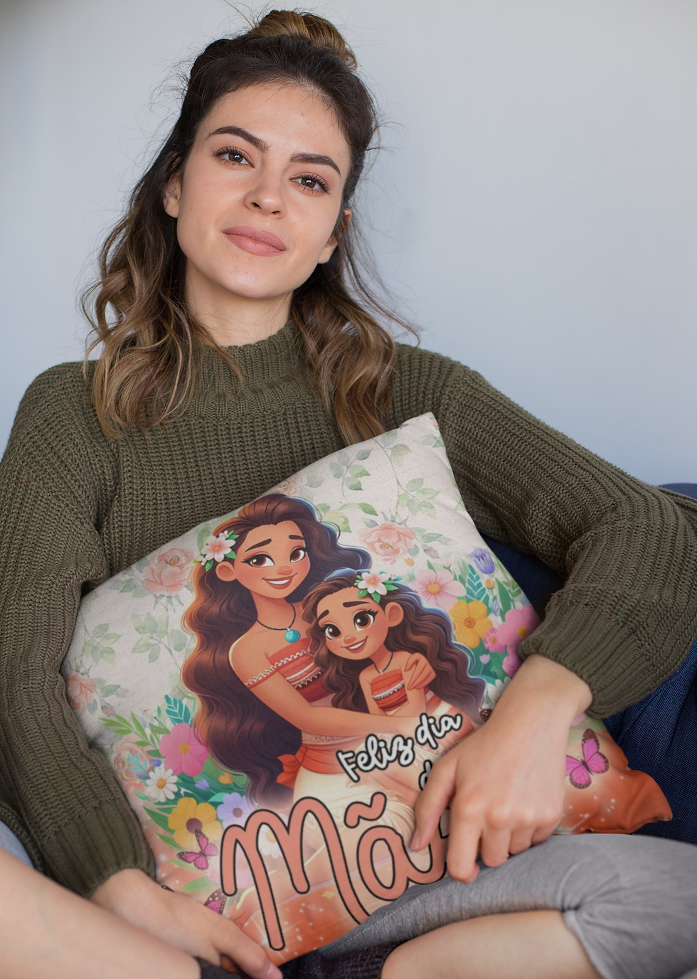 Miniatura: Almofada ou Lençol Moana Princesa Mãe e Filha