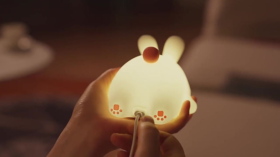 Miniatura: Luminária Led Noturna Infantil Sem Fio Coelho Silicone