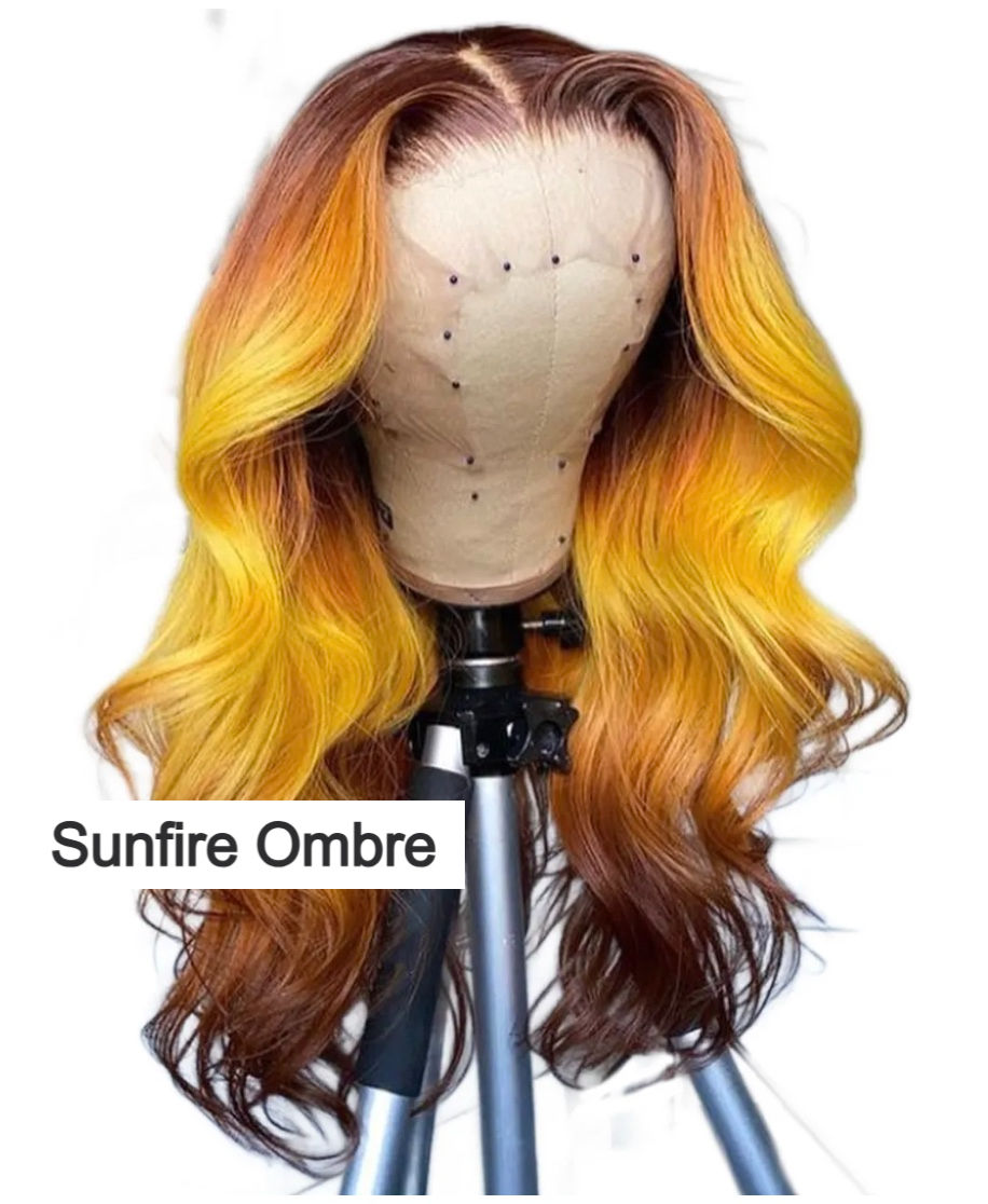 Thumbnail: Body Wave Custom Colored Wigs 13×4 Lace Frontal Wig