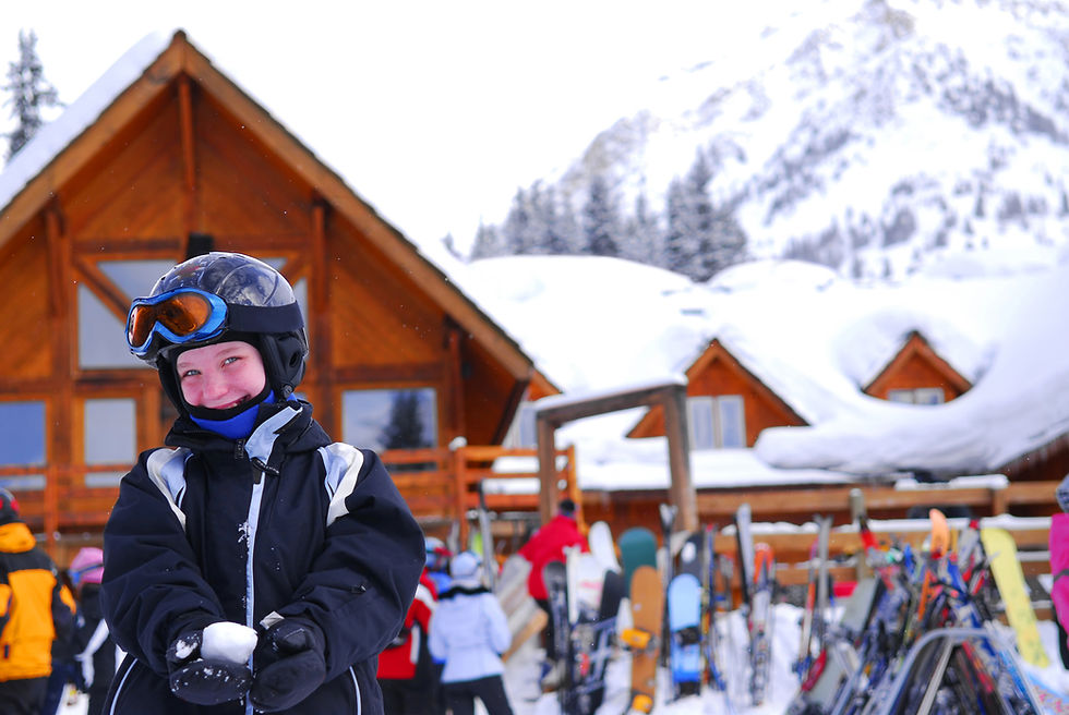 Ski Resort Snow Scene