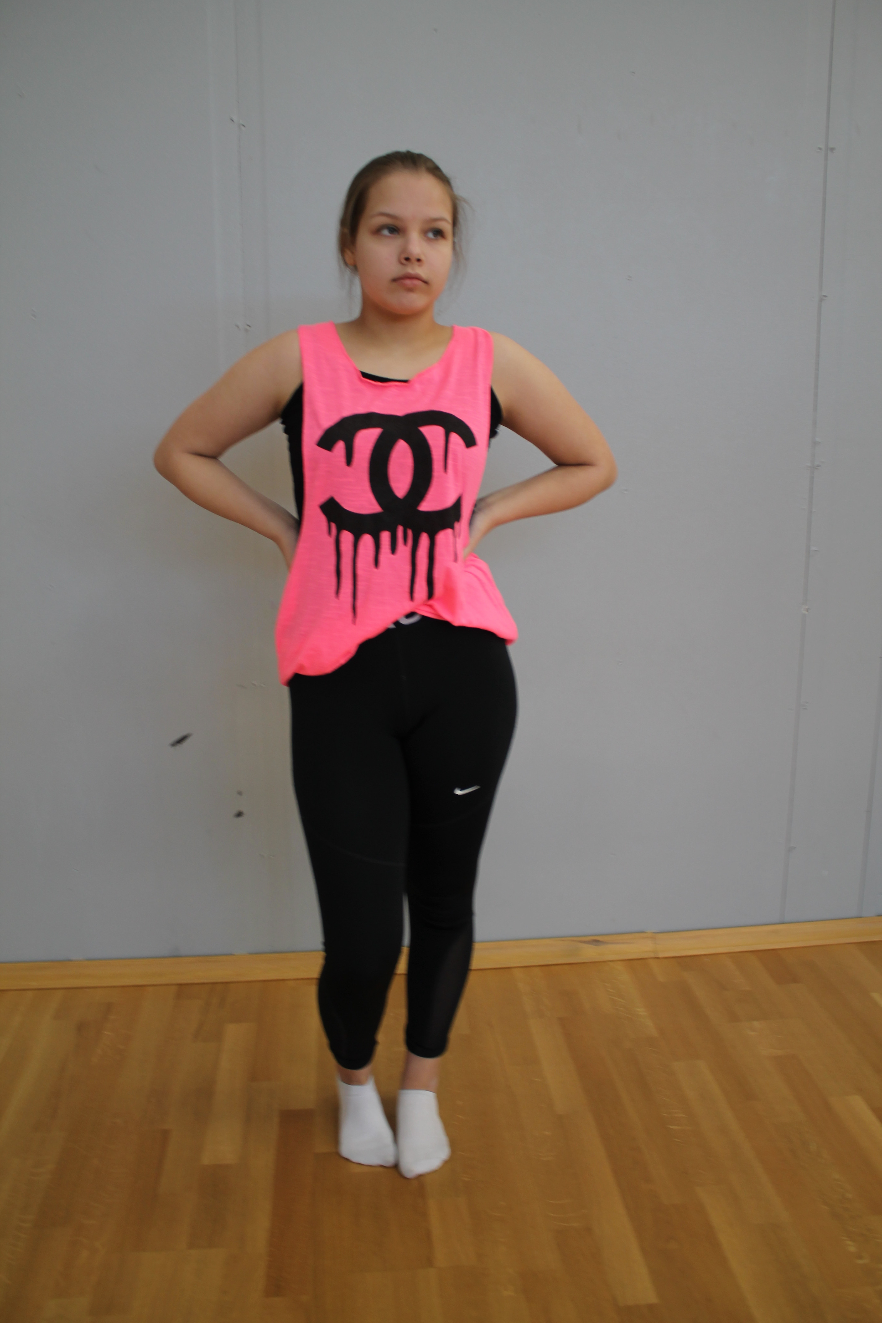 Neon pinkki toppi