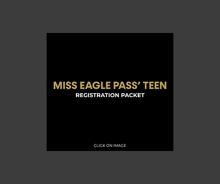Miss Eagle Pass Empowerment Initiative scholarship pageant registration image link – gold and white text on a dark background promoting the Miss Eagle Pass competition for Latina youth leadership, scholarship, and cultural representation in Eagle Pass, Texas.
