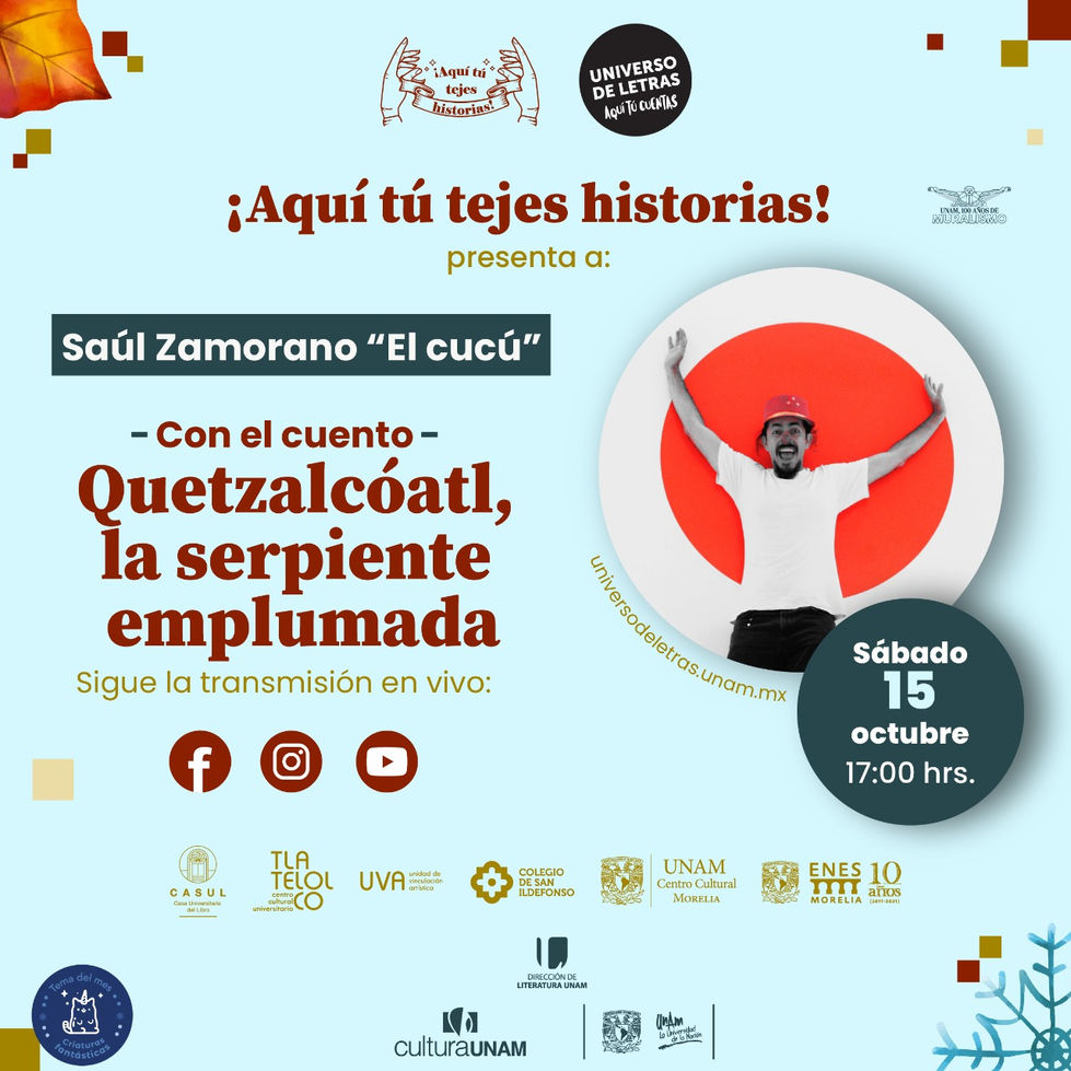flyer Quetzalcóatl la serpiente emplumada