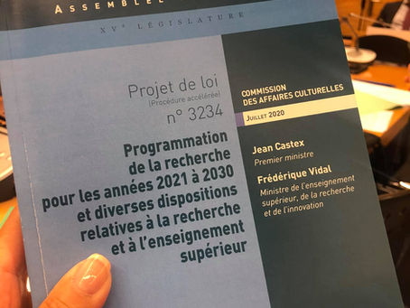 Projet de loi de programmation de la recherche 2021-2030