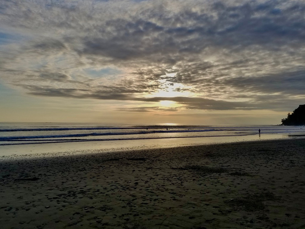 The sun sets on our stay at Rachos Remos Lodge on Uvita Beach in Costa Rica
