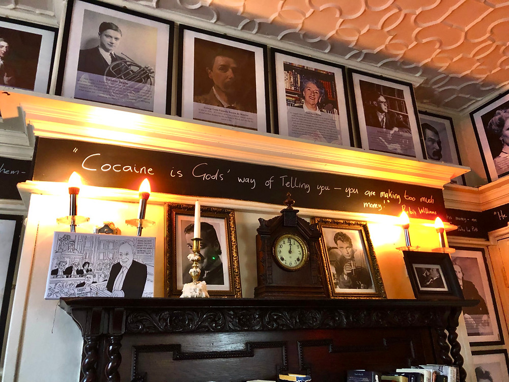 A quote by Robin Williams over the mantelpiece at King William IV Pub & Rooms, Hampstead, London