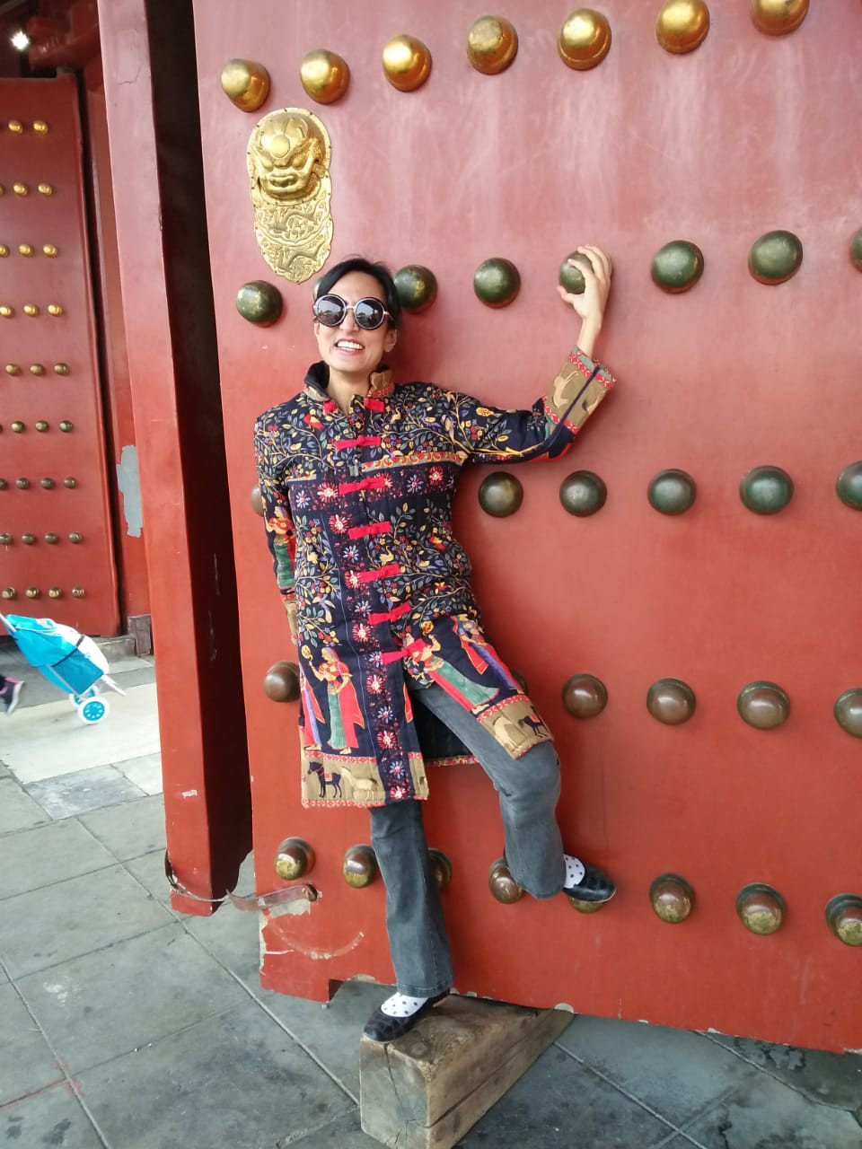 Having fun at the Palace museum in Beijing's Imperial Palace