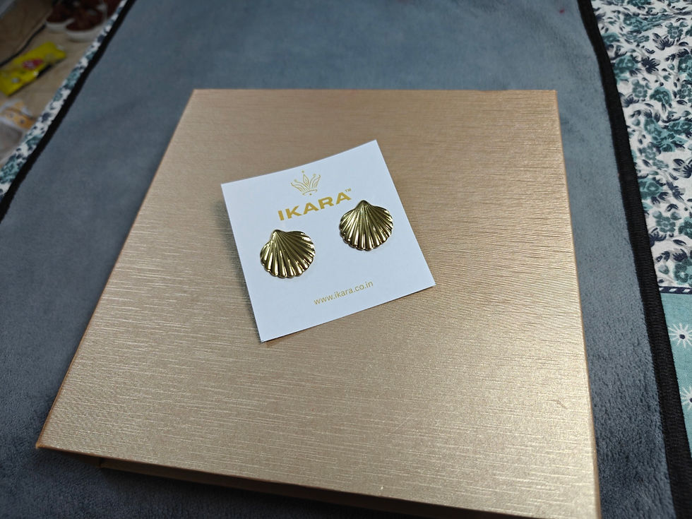 Thumbnail: IKARA™ ShellGlow Earrings – Anti-Tarnish  Coastal Studs