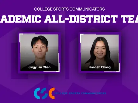 Chang, Chen Named to CSC Tennis Academic All-District Teams