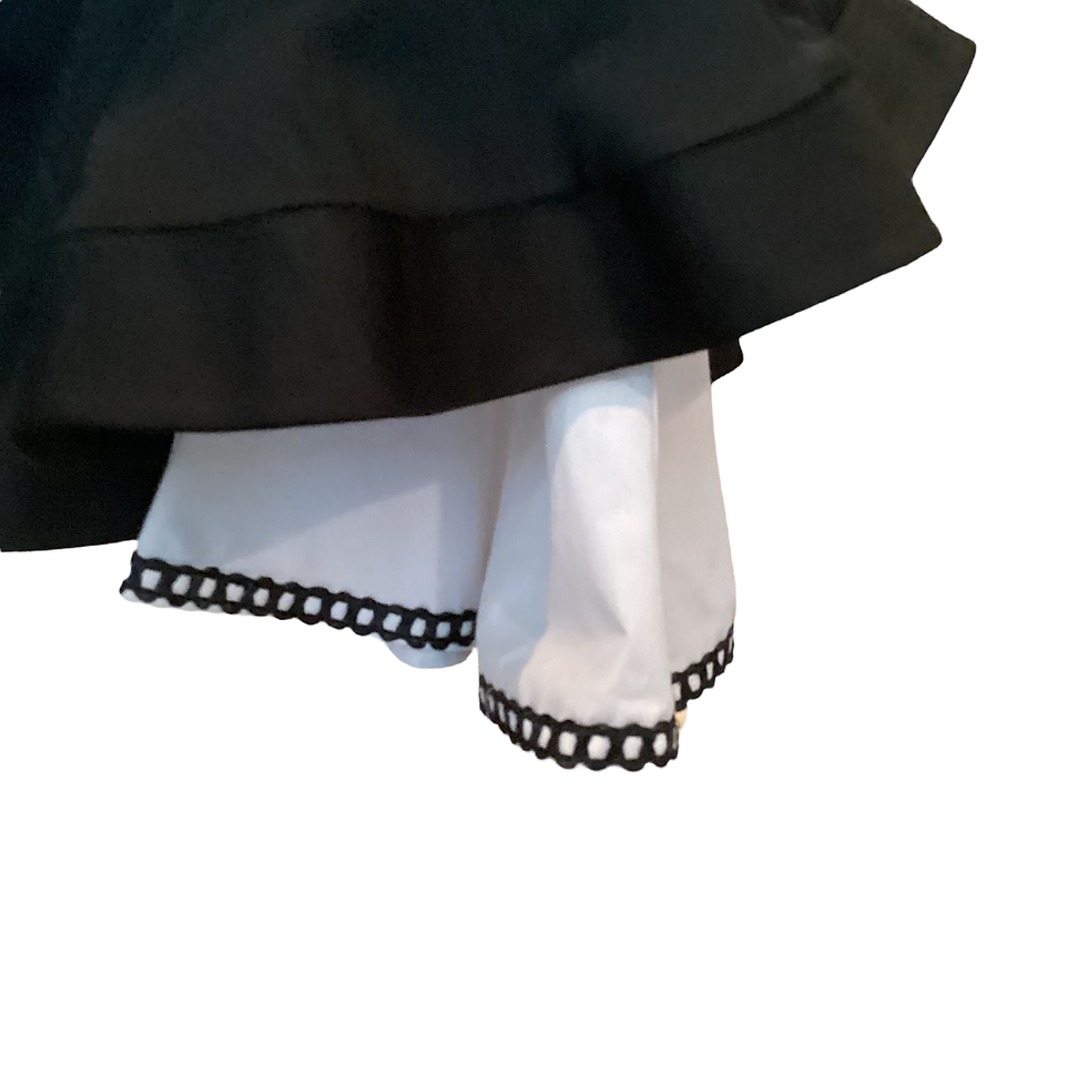 Thumbnail: Designer Black Skirt with White & Black Trim Detailing         SIZE: 8