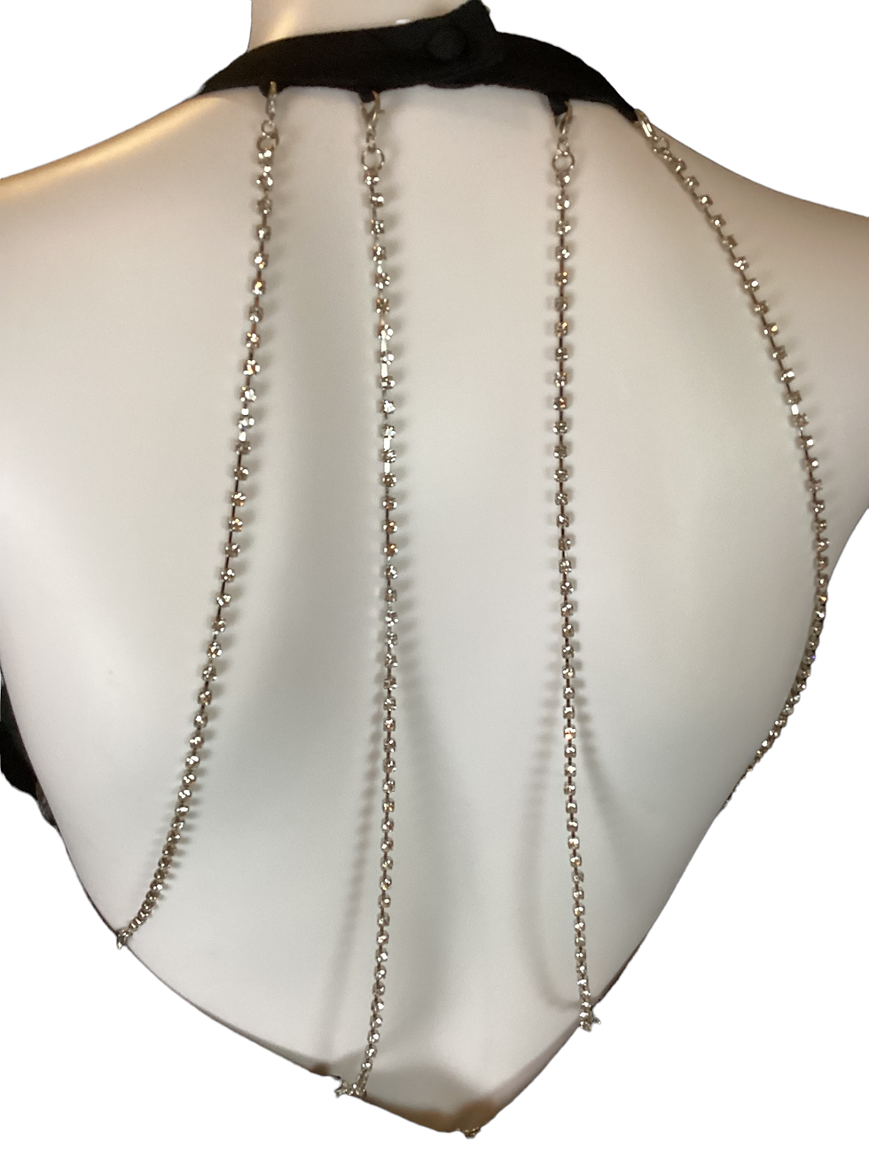 Thumbnail: Black Dress with Detachable Rhinestones                    SIZE 2