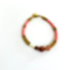 bracelet hématites, disques en vinyle recyclé et perles d'héritage