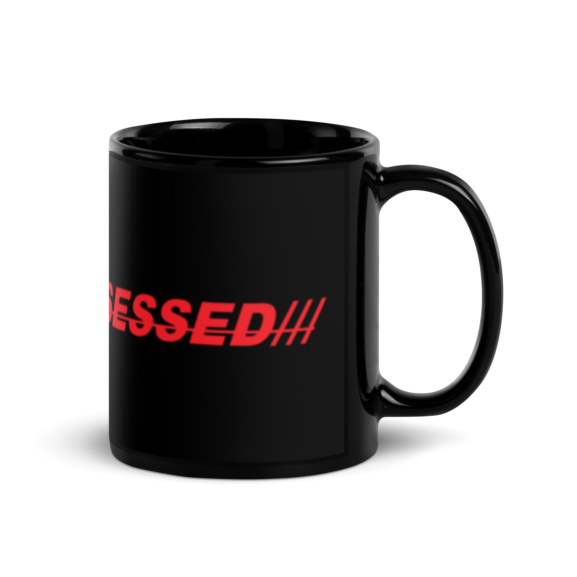 Race Obsessed Black Glossy Mug