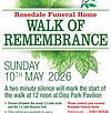 Rosedale warmly invites all to join Walk Of Remembrance 