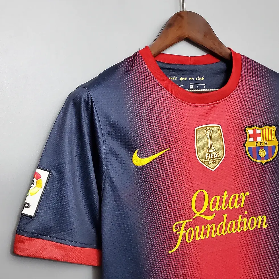 Thumbnail: RETRO Barcelona Football 2012 Shirt with Qatar Foundation logo
