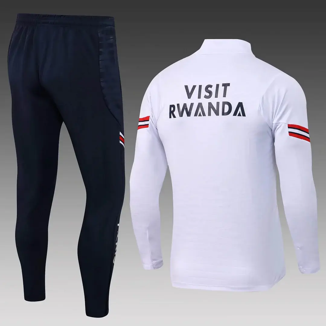 PSG Paris Saint-Germain Half-Pull Training Suit White Set