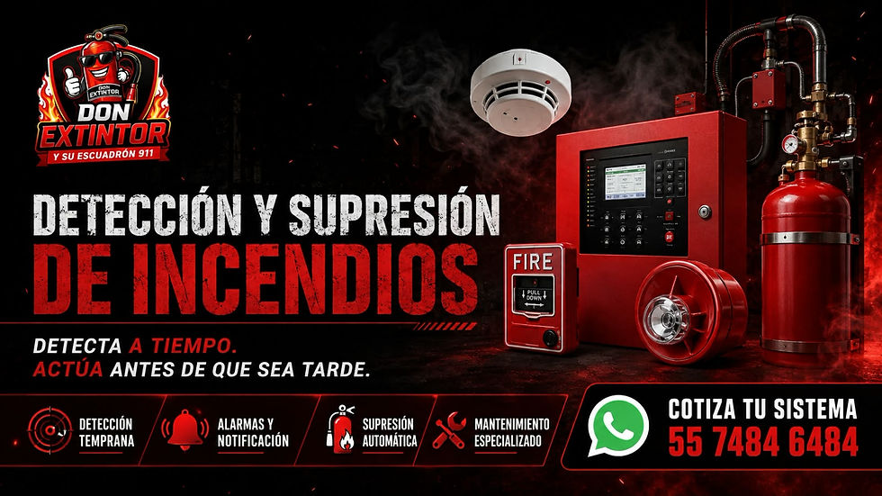 Sistemas de extintores y protección civil CDMX para incendios.