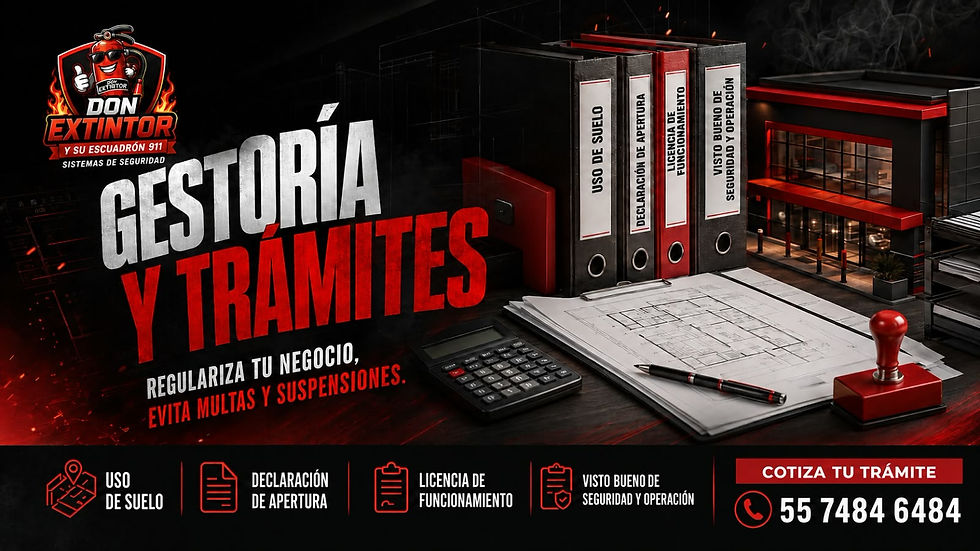 Gestoría de trámites para extintores y protección civil CDMX.