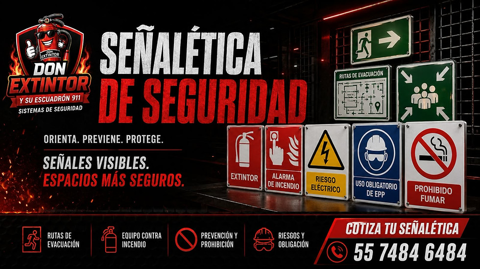 Señalética, extintores y protección civil CDMX