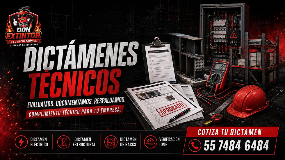 Dictámenes técnicos de extintores y protección civil CDMX.