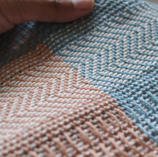 Twill Weaving Sampler Close Up