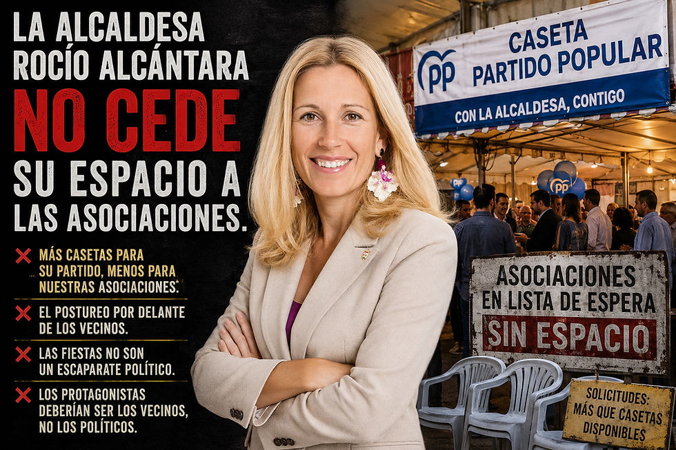 La Alcaldesa Rocío Alcántara NO CEDE su espacio a las asociaciones.