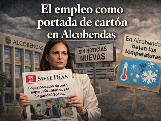 El empleo como portada de cartón en Alcobendas