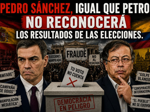 Pedro Sánchez, igual de Petro, no reconocerá las urnas