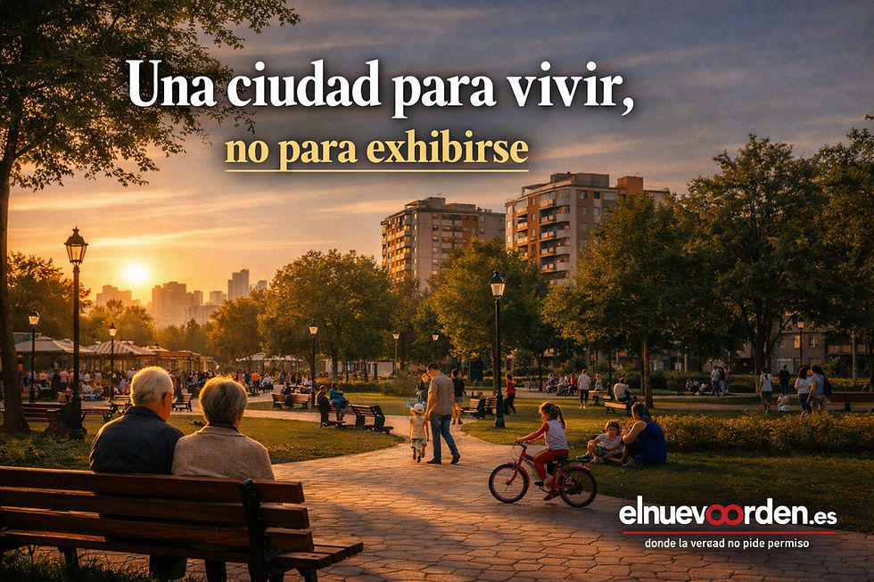 Una ciudad para vivir, no para exhibirse.