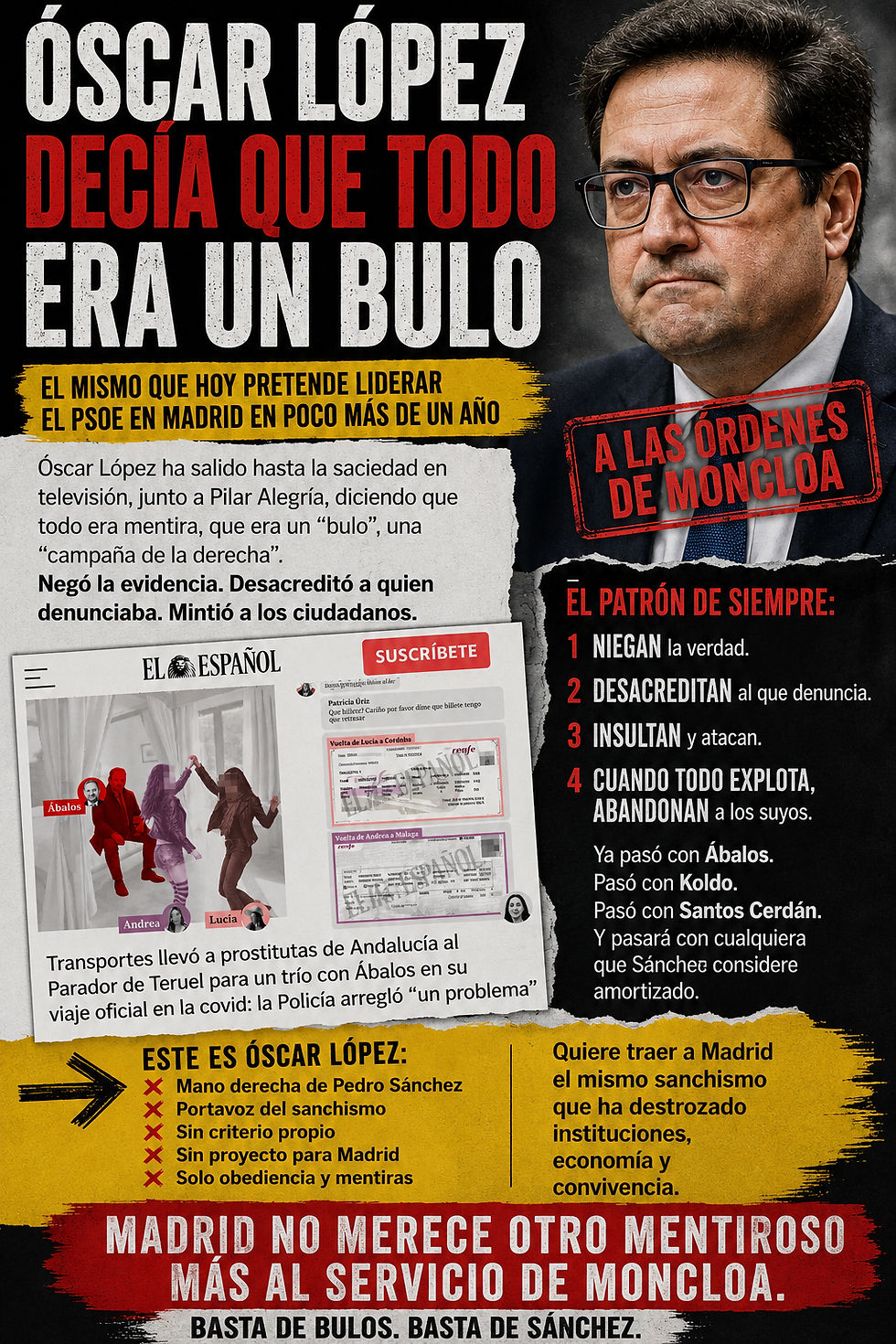Óscar López decía que todo era un bulo