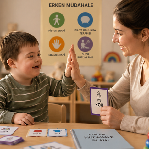 Down sendromlu çocukta dil ve konuşma terapisi - oral motor egzersizler ve iletişim becerileri