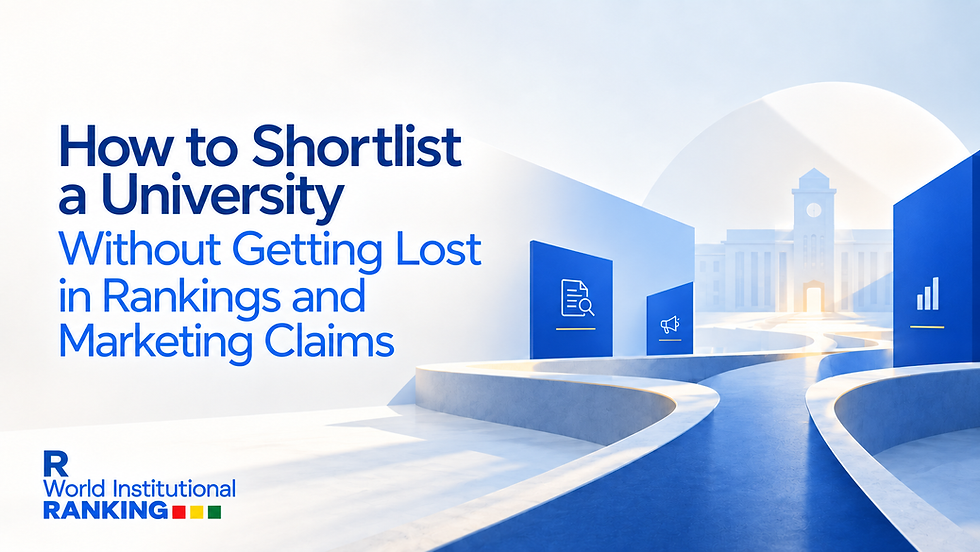 How to Shortlist a University Without Getting Lost in Rankings and Marketing Claims