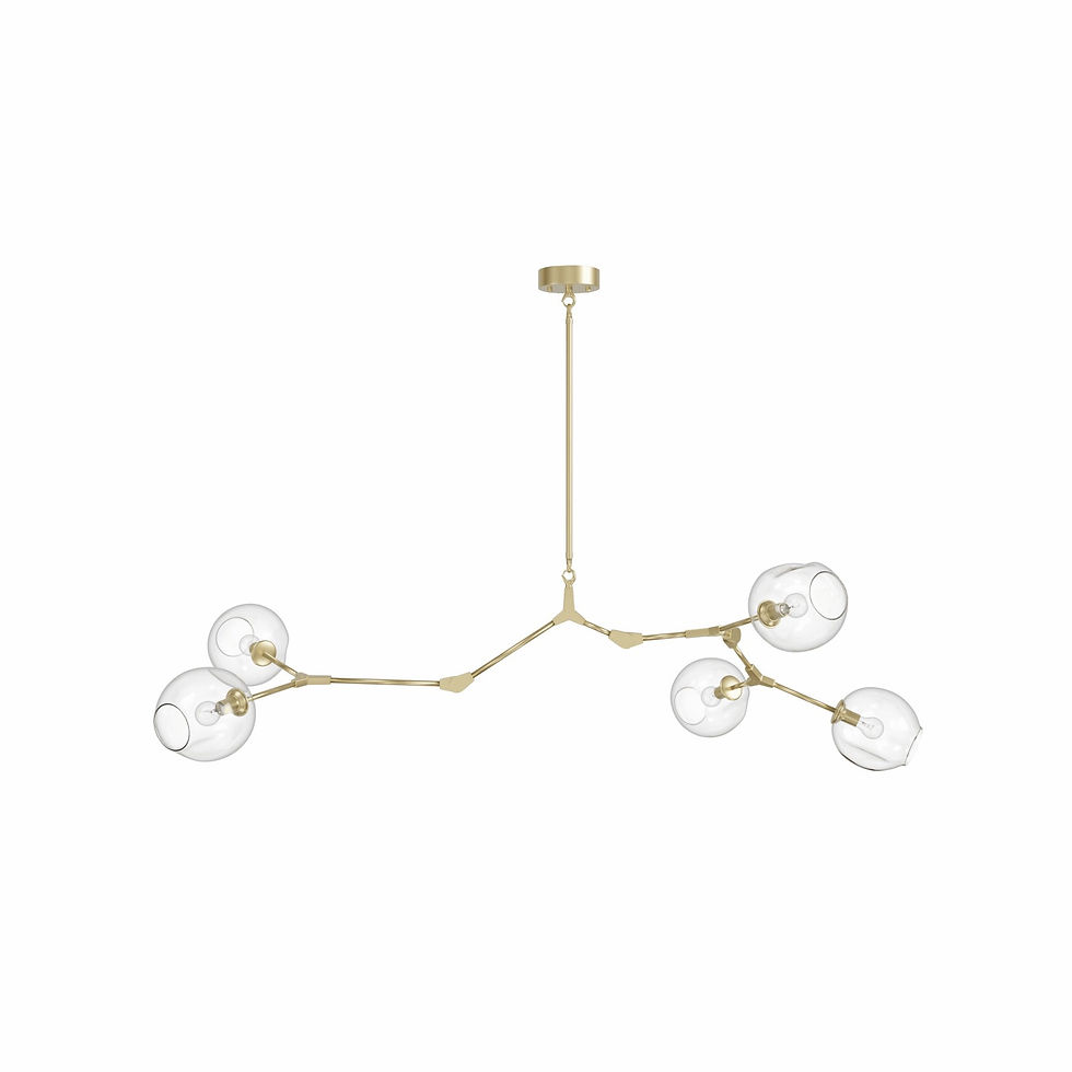 Avenue Lighting Fairfax HF8085-BB chandelier with hand-blown glass globes front view