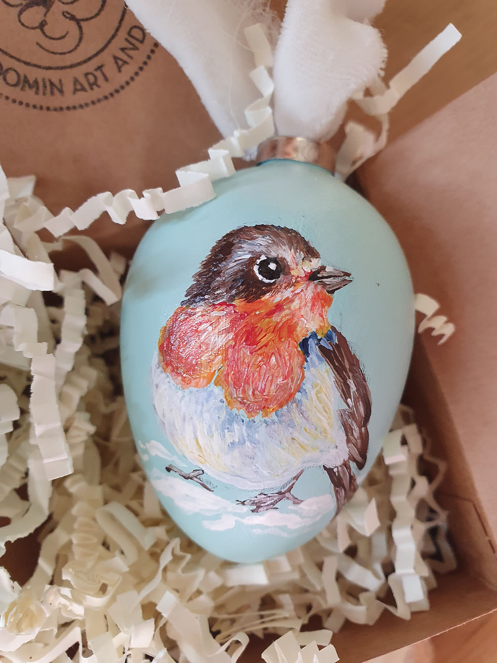 Thumbnail: Hand Painted Robin Baubles