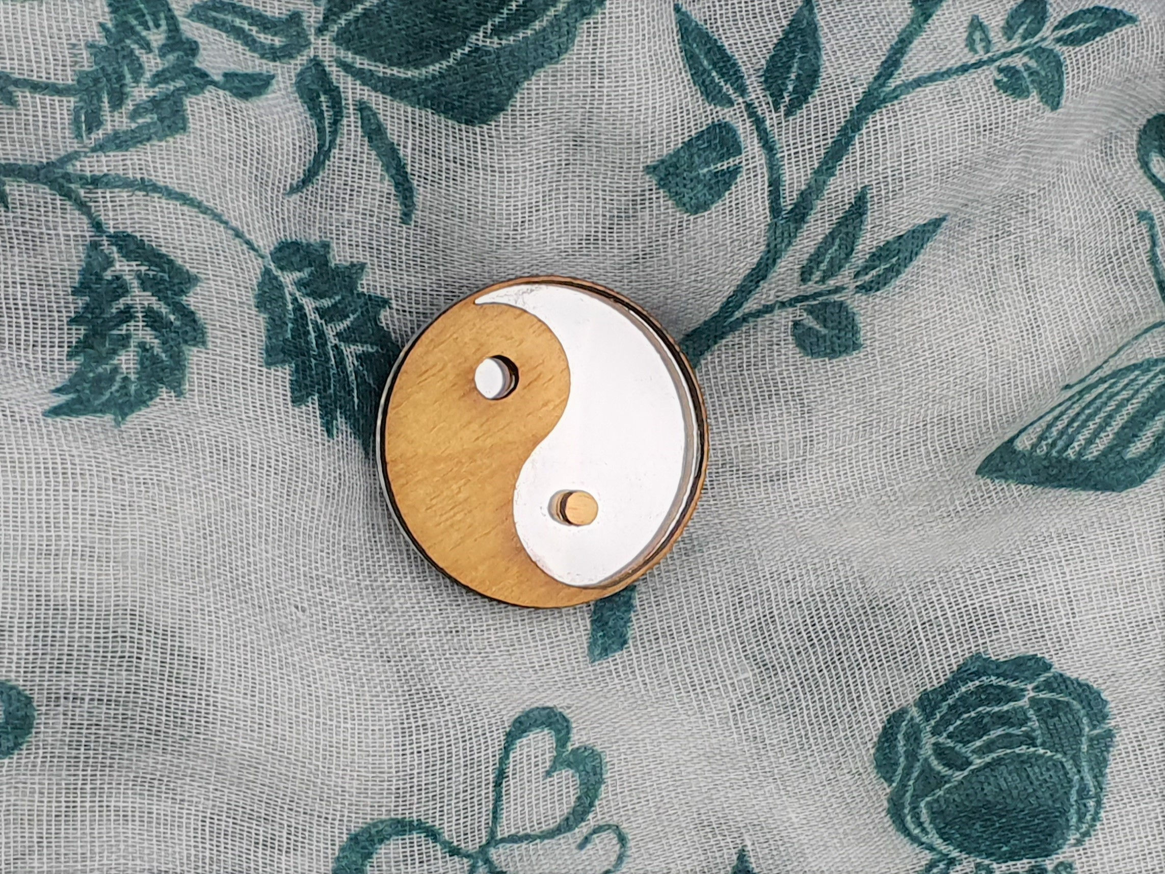 Yin Yang Mirror Brooch