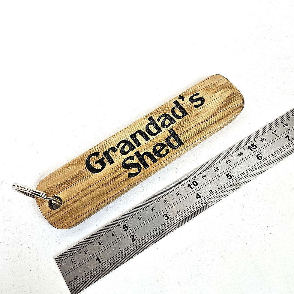 Thumbnail: Jumbo Solid Oak Personalised Keyring
