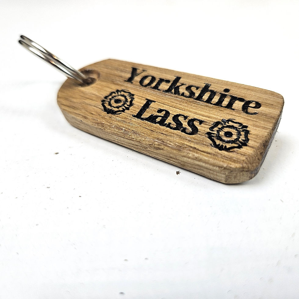 Thumbnail: Yorkshire Lass Oak Keyring
