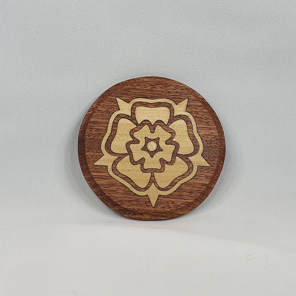 Thumbnail: Mahogany Yorkshire Rose Brooch