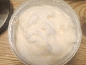 tallow butter in a clear jar