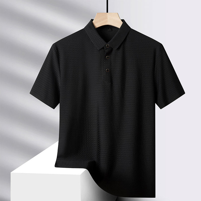 Thumbnail: Mens Short Sleeve Plaid Polo Shirt