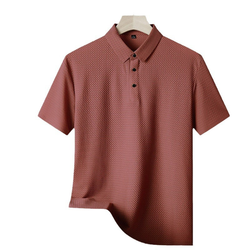 Thumbnail: Mens Short Sleeve Plaid Polo Shirt